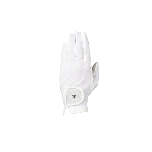 Elevate Glitter Flex Mesh Riding Gloves By Hy White - Ashurst Equestrian & Country