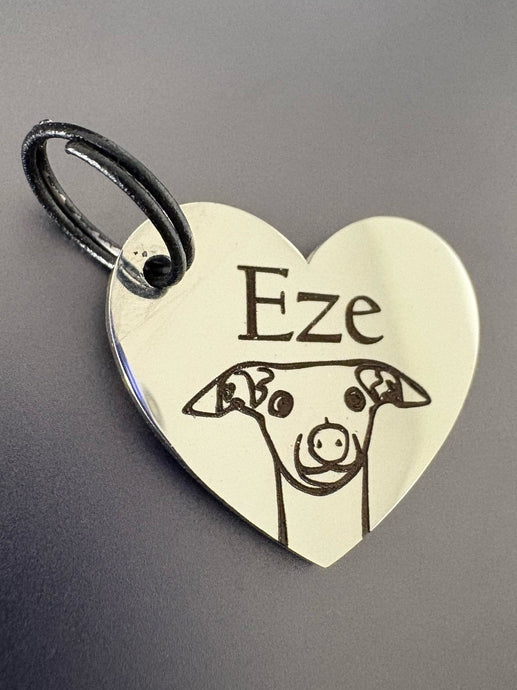 Engraved Dog Tags - Heart - Ashurst Equestrian & Country