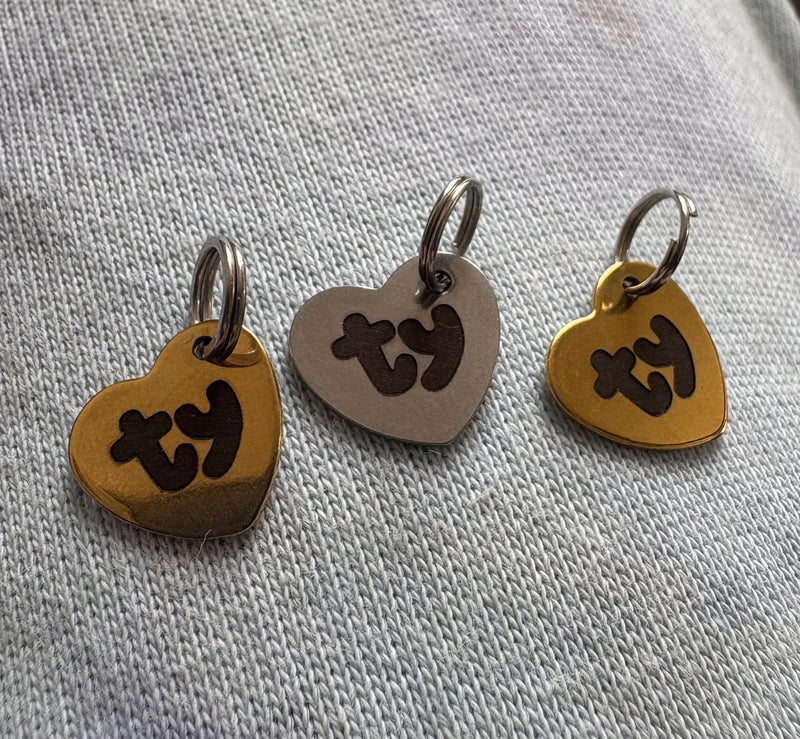Load image into Gallery viewer, Engraved Dog Tags - Heart - Ashurst Equestrian &amp; Country
