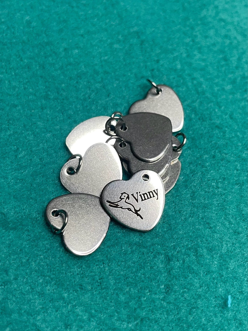 Load image into Gallery viewer, Engraved Dog Tags - Heart - Ashurst Equestrian &amp; Country
