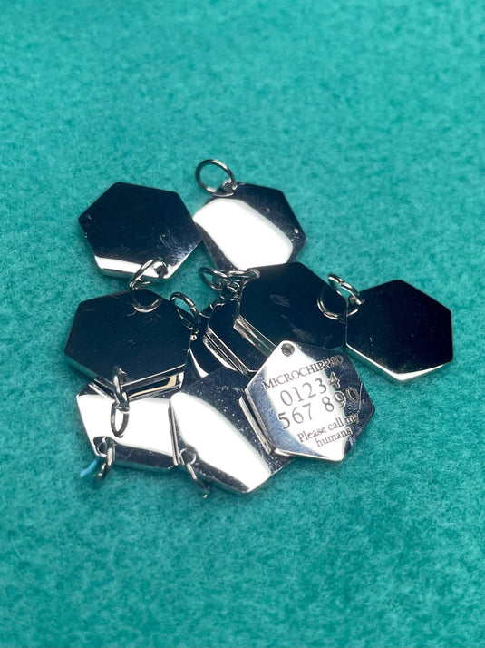 Engraved Dog Tags - Hexagonal - Ashurst Equestrian & Country