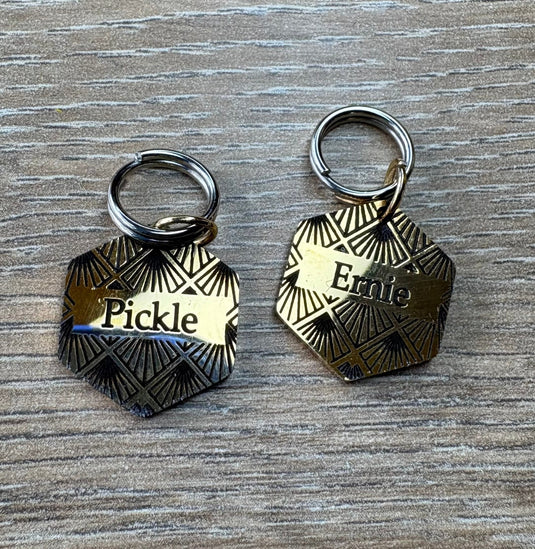 Engraved Dog Tags - Hexagonal - Ashurst Equestrian & Country