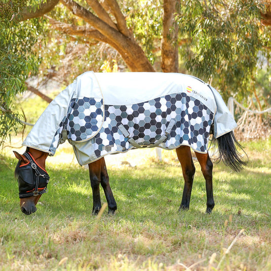 Equilibrium Field Relief Waterproof Fly Rug Grey/White - Ashurst Equestrian & Country