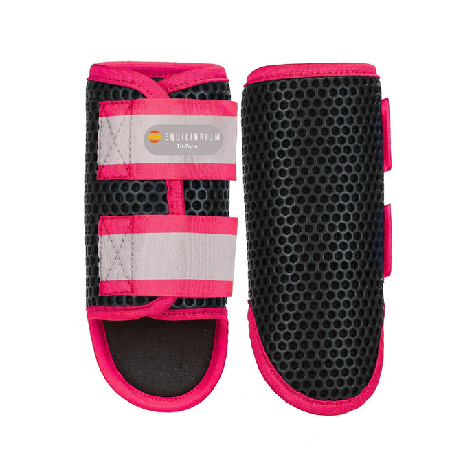 Equilibrium Tri Zone Brushing Boots Black/Fluorescent Pink - Ashurst Equestrian & Country