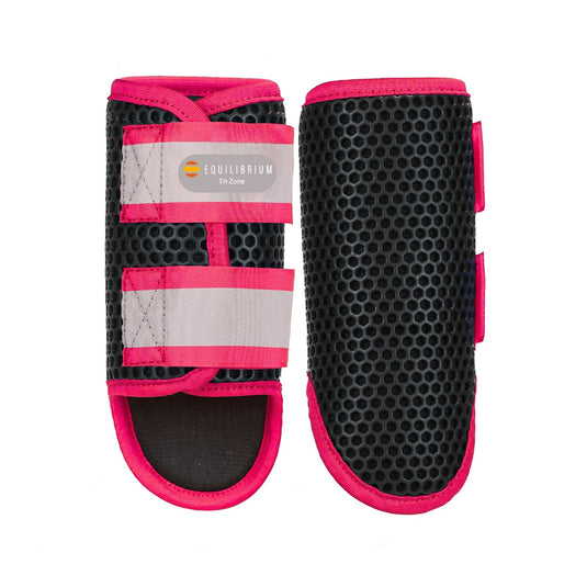 Equilibrium Tri Zone Brushing Boots Black/Fluorescent Pink - Ashurst Equestrian & Country