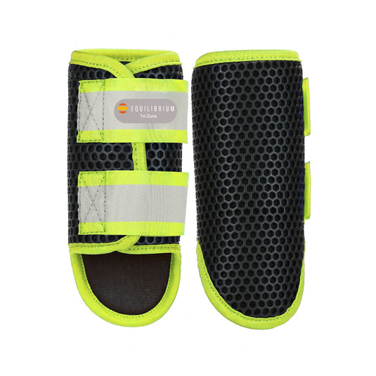 Equilibrium Tri Zone Brushing Boots Black/Fluorescent Yellow - Ashurst Equestrian & Country