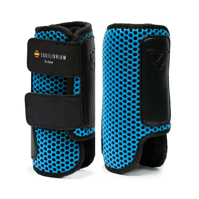 Equilibrium Tri Zone Impact Sports Boots Azure Blue Front - Ashurst Equestrian & Country