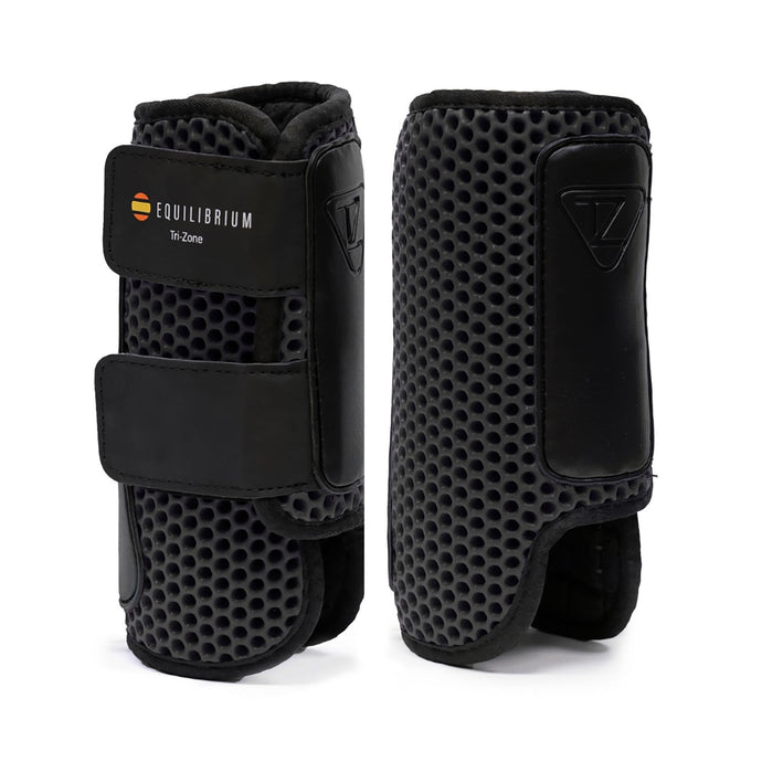 Equilibrium Tri Zone Impact Sports Boots Black Front - Ashurst Equestrian & Country