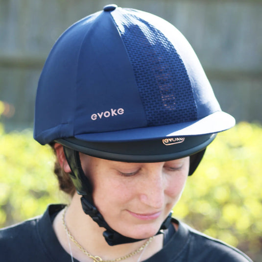 Evoke Vented Hat Silk Navy - Ashurst Equestrian & Country