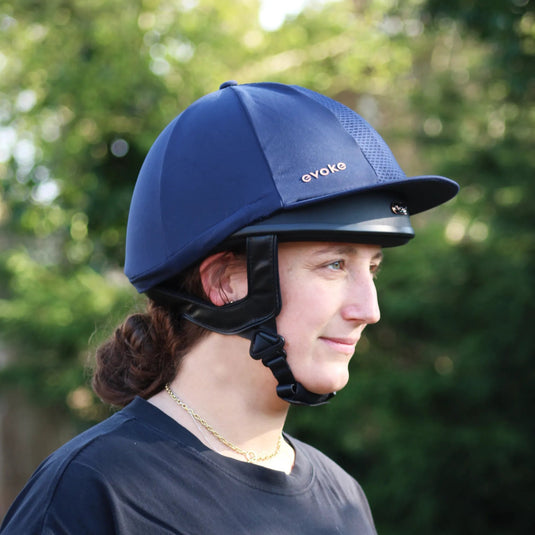 Evoke Vented Hat Silk Navy - Ashurst Equestrian & Country