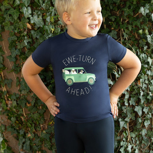 Ewe Turn Ahead Collection T Shirt By Little Knight Navy - Ashurst Equestrian & Country