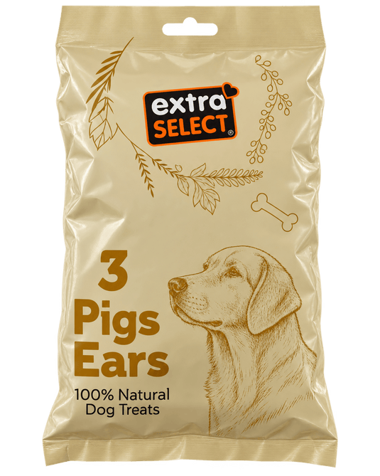 Extra Select Pigs Ears Natural Dog Treats 3 Pack - Ashurst Equestrian & Country