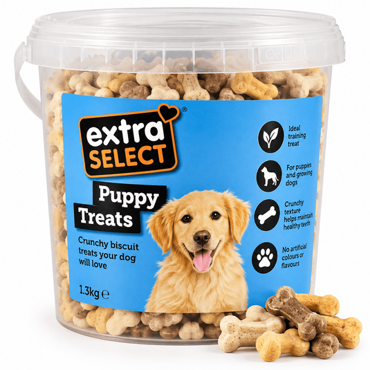 Extra Select Puppy Bones Biscuit Dog Treat Bucket 1L - Ashurst Equestrian & Country