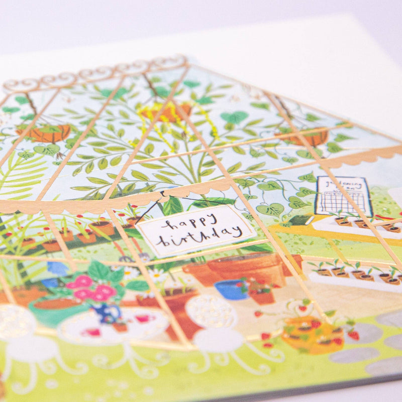 Load image into Gallery viewer, F176 - Greenhouse Birthday Cut-Out Card - Ashurst Equestrian &amp; Country
