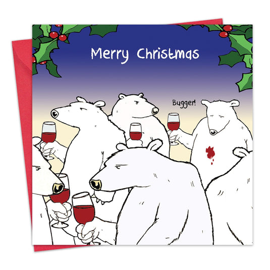 Bugger Bear - Humour Christmas Card