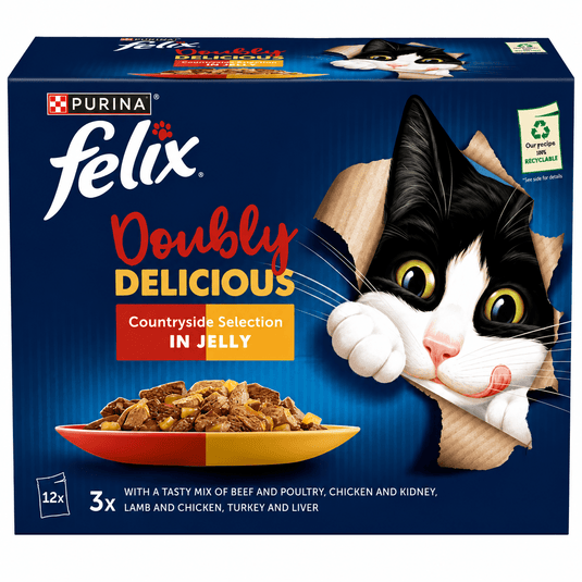 Felix As Good As It Looks Doubly Delicious Meat Selection 4 x 12 x 85g - Ashurst Equestrian & Country