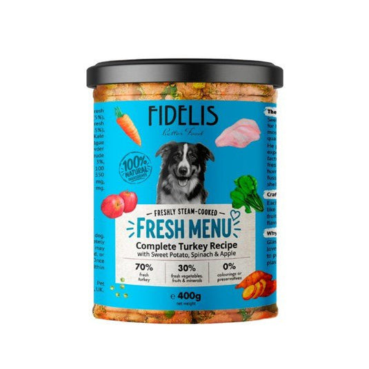 Fidelis Turkey Fresh Menu Complete 400g - Ashurst Equestrian & Country