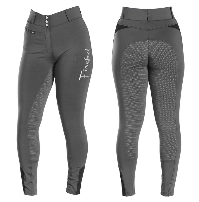 Firefoot Bankfield Sticky Bum Breeches Ladies Grey/Black - Ashurst Equestrian & Country
