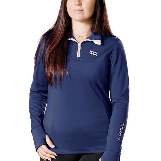 Firefoot Birkby Fleece Lined Baselayer Ladies Navy/Rose Gold - Ashurst Equestrian & Country
