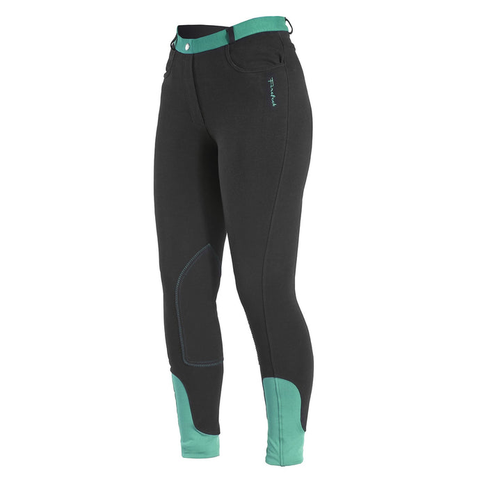 Firefoot Farsley Breeches Kids Black/Teal - Ashurst Equestrian & Country