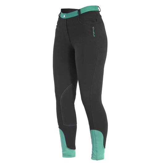 Firefoot Farsley Breeches Kids Black/Teal - Ashurst Equestrian & Country