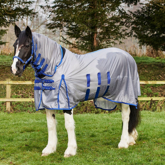 Firefoot Fixed Neck Fly Rug Grey/Blue - Ashurst Equestrian & Country
