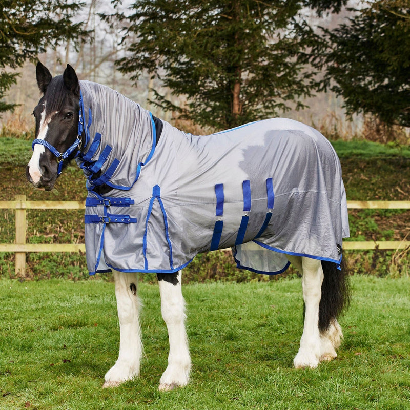 Load image into Gallery viewer, Firefoot Fixed Neck Fly Rug Grey/Blue - Ashurst Equestrian &amp; Country
