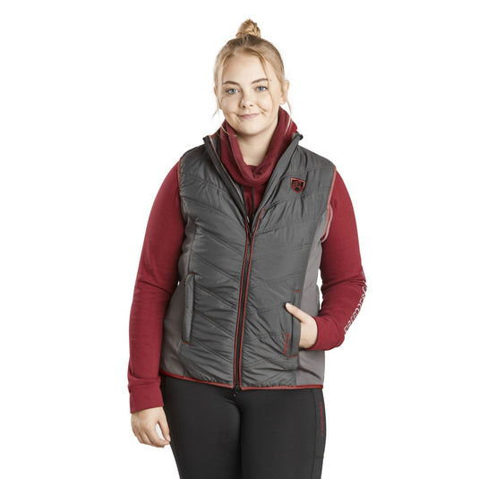 Firefoot Gilet Ladies Grey/Merlot - Ashurst Equestrian & Country