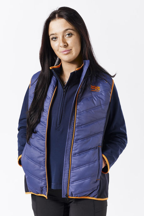 Firefoot Gilet Ladies Navy/Orange - Ashurst Equestrian & Country