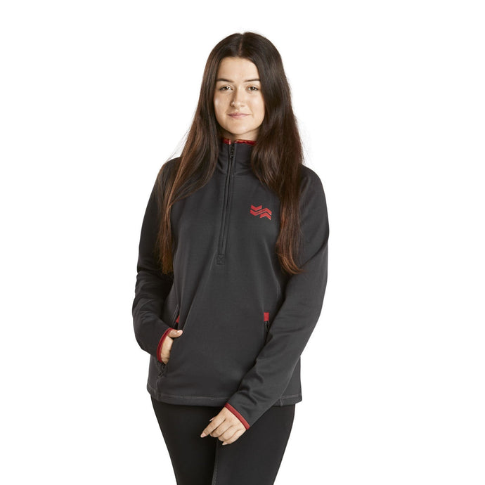 Firefoot Half Zip Top Ladies Grey/Merlot - Ashurst Equestrian & Country