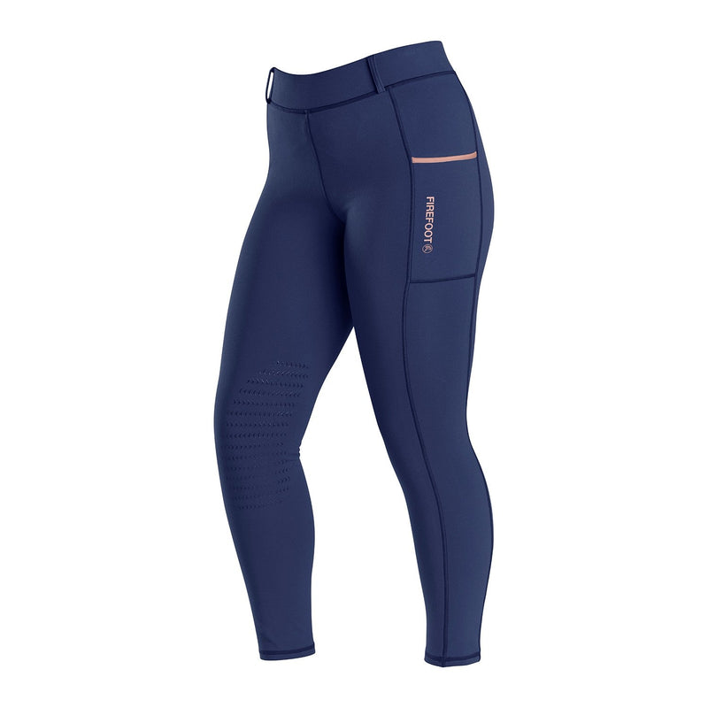 Load image into Gallery viewer, Firefoot Helmsley Full Seat Riding Tights Kids Navy/Rose Gld - Ashurst Equestrian &amp; Country
