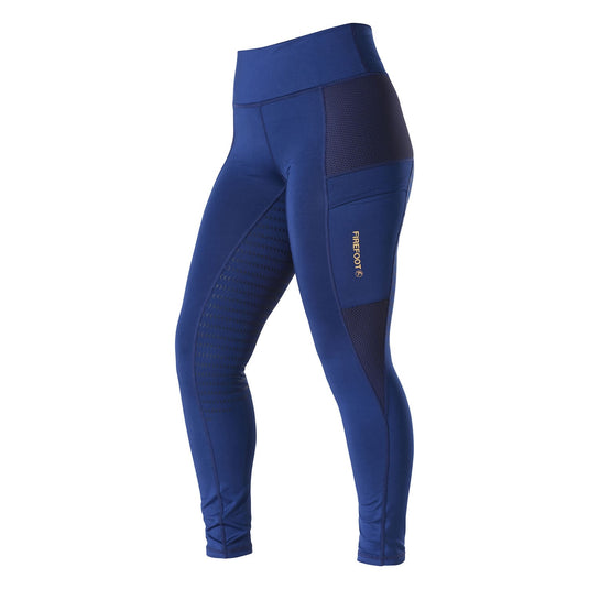 Firefoot Marsden Sticky Bum Riding Tights Ladies Navy/Orange - Ashurst Equestrian & Country