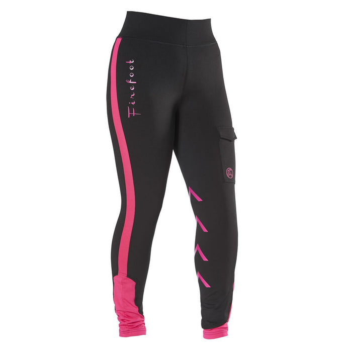 Firefoot Ripon Reflective Breeches Ladies Black/Pink - Ashurst Equestrian & Country