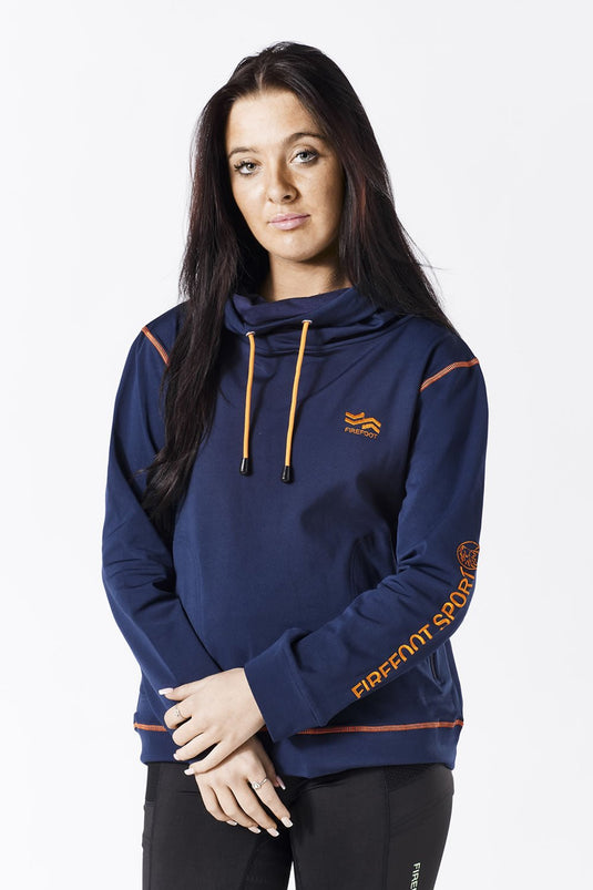 Firefoot Rolled Neck Top Ladies Navy/Orange - Ashurst Equestrian & Country