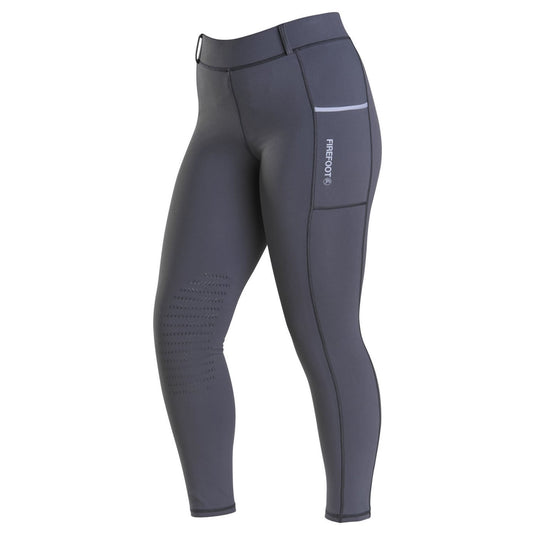 Firefoot Thirsk Fleece Lined Breeches Kids Charcoal/Blue - Ashurst Equestrian & Country