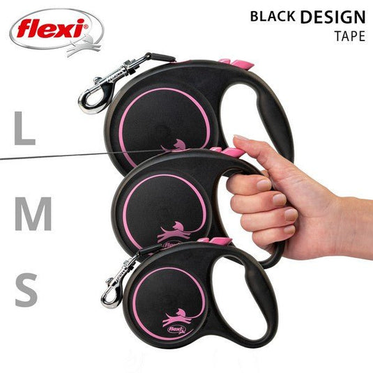 Flexi Black Design L Tape 5m Pink - Ashurst Equestrian & Country