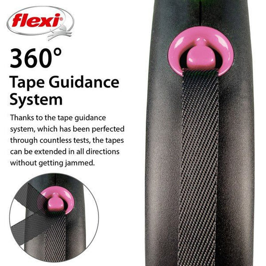 Flexi Black Design L Tape 5m Pink - Ashurst Equestrian & Country