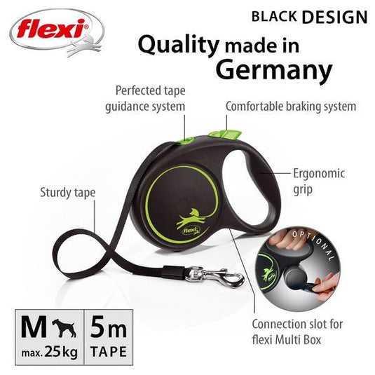Flexi Black Design M Tape 5m Green - Ashurst Equestrian & Country