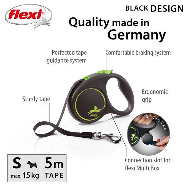 Load image into Gallery viewer, Flexi Black Design S Tape 5m Green - Ashurst Equestrian &amp; Country
