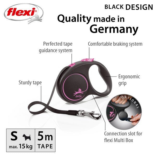Load image into Gallery viewer, Flexi Black Design S Tape 5m Pink - Ashurst Equestrian &amp; Country
