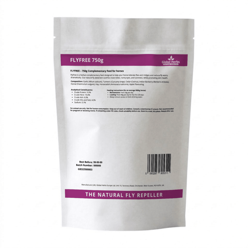 Load image into Gallery viewer, Flyfree Refill Pouch 750g - Global Herbs - Ashurst Equestrian &amp; Country
