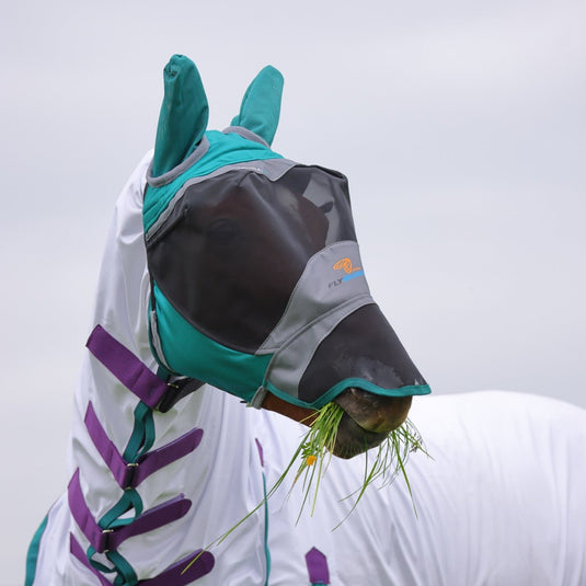 FlyGuard Pro Deluxe Fly Mask With Ears & Nose - Ashurst Equestrian & Country