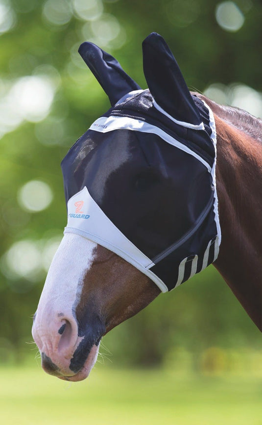 FlyGuard Pro Fine Mesh Fly Mask with Ears. - Ashurst Equestrian & Country