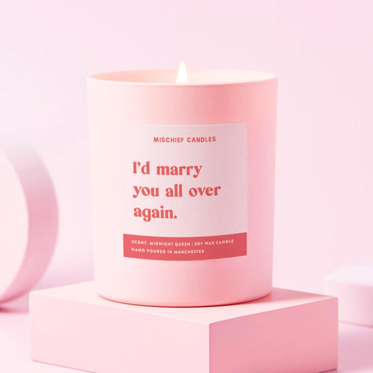 Funny Anniversary Gift Candle Marry All Over Again - Ashurst Equestrian & Country