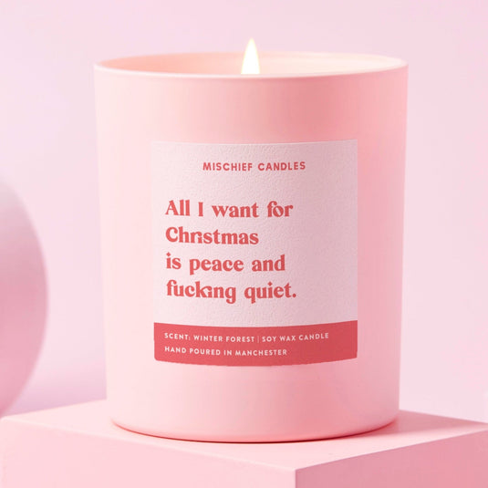 Funny Christmas Gift For Her Stocking Filler Candle Peace And Quiet - Ashurst Equestrian & Country