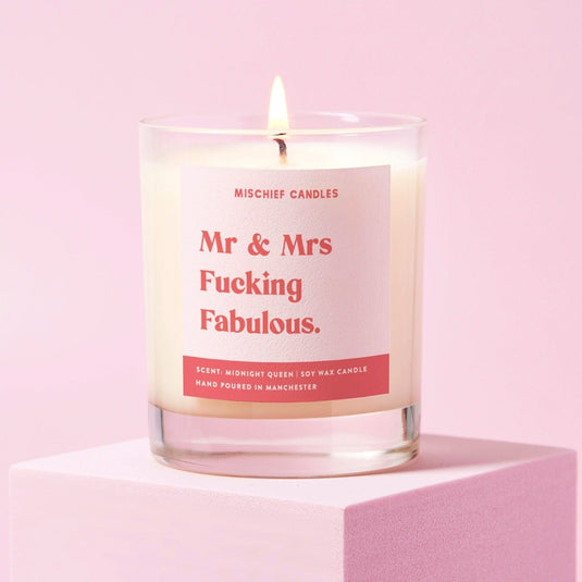 Funny Wedding Gift Candle Mr And Mrs Fabulous - Ashurst Equestrian & Country
