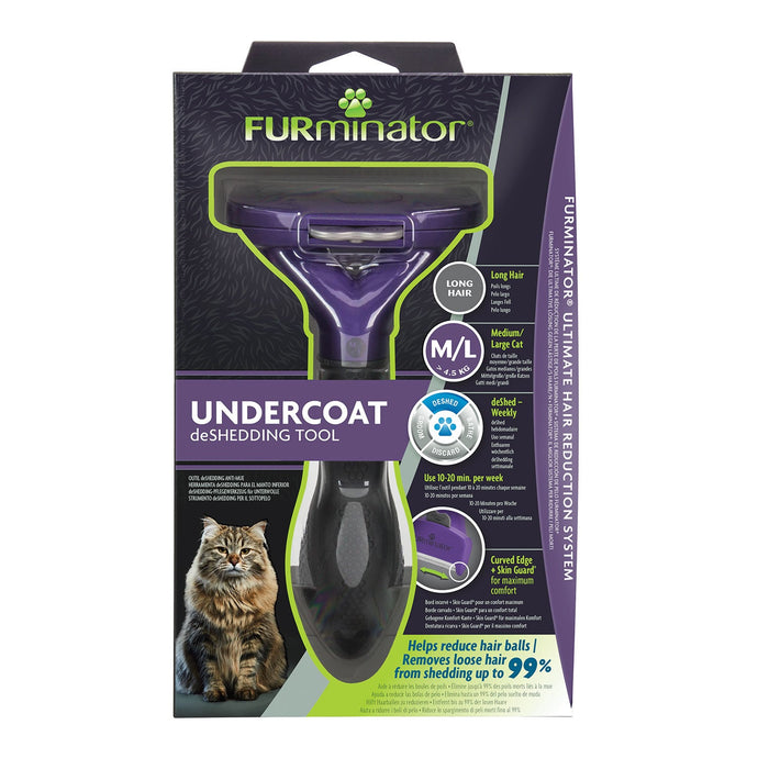 Furminator Undercoat Deshedding Tool For Long Hair Cat - Ashurst Equestrian & Country
