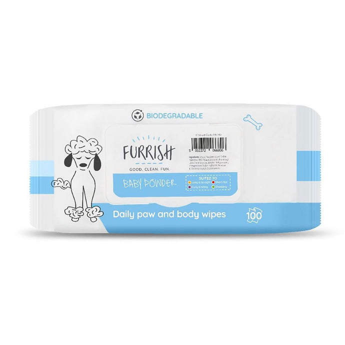 Furrish Daily Paw & Body Wipes Baby Powder - Ashurst Equestrian & Country