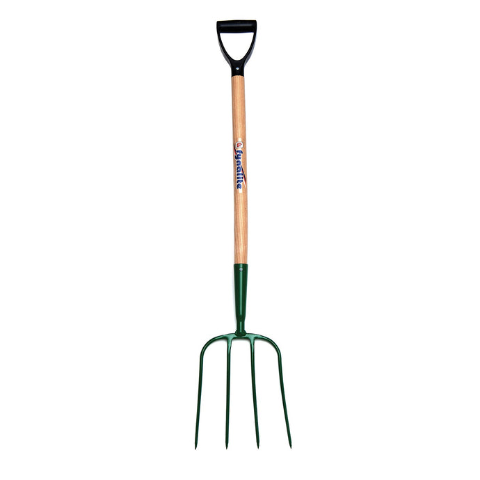 Fynalite Manure Fork 4 Prong Ash Handle D Grip - Ashurst Equestrian & Country