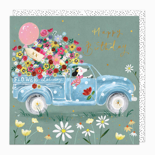 G503 - Flower Delivery Birthday Card - Ashurst Equestrian & Country